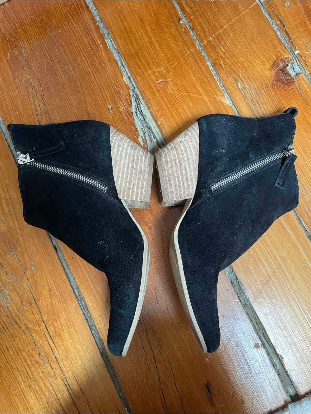 Dolce Vita Women's Black Suede Side-Zip Ankle Booties
